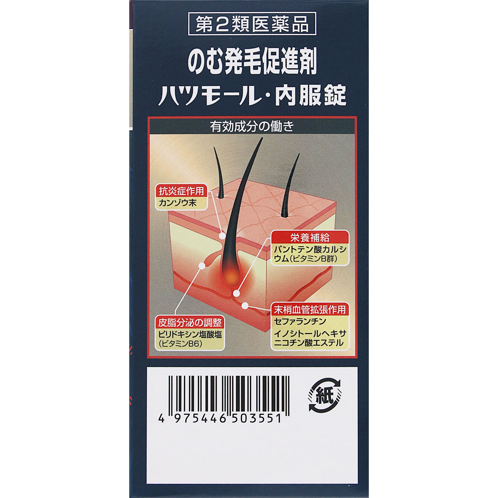 ハツモール内服錠 １８０錠 田村治照堂 【第2類医薬品】