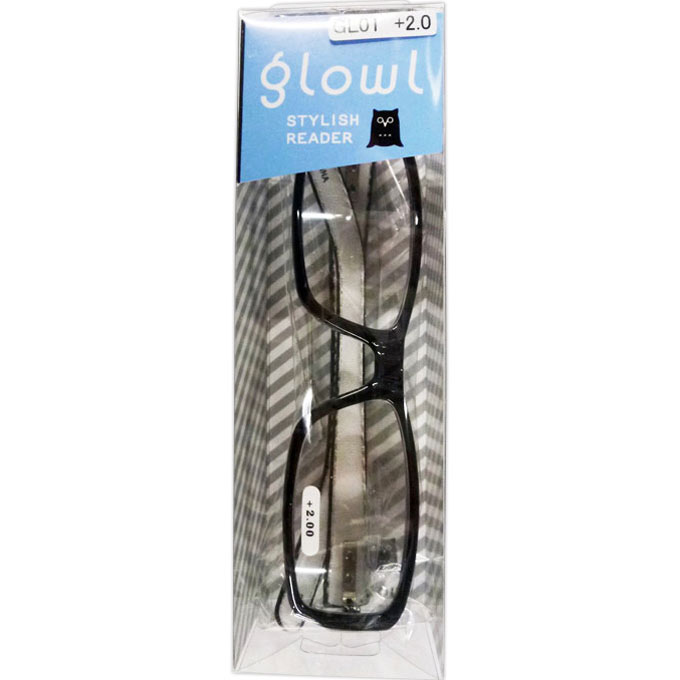 リーディンググラス GLOWL 2度 GL01 +2.00 三谷オプチカル