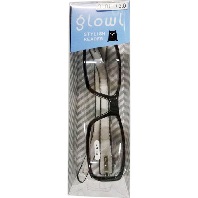 リーディンググラス GLOWL 3度 GL01 +3.00 三谷オプチカル