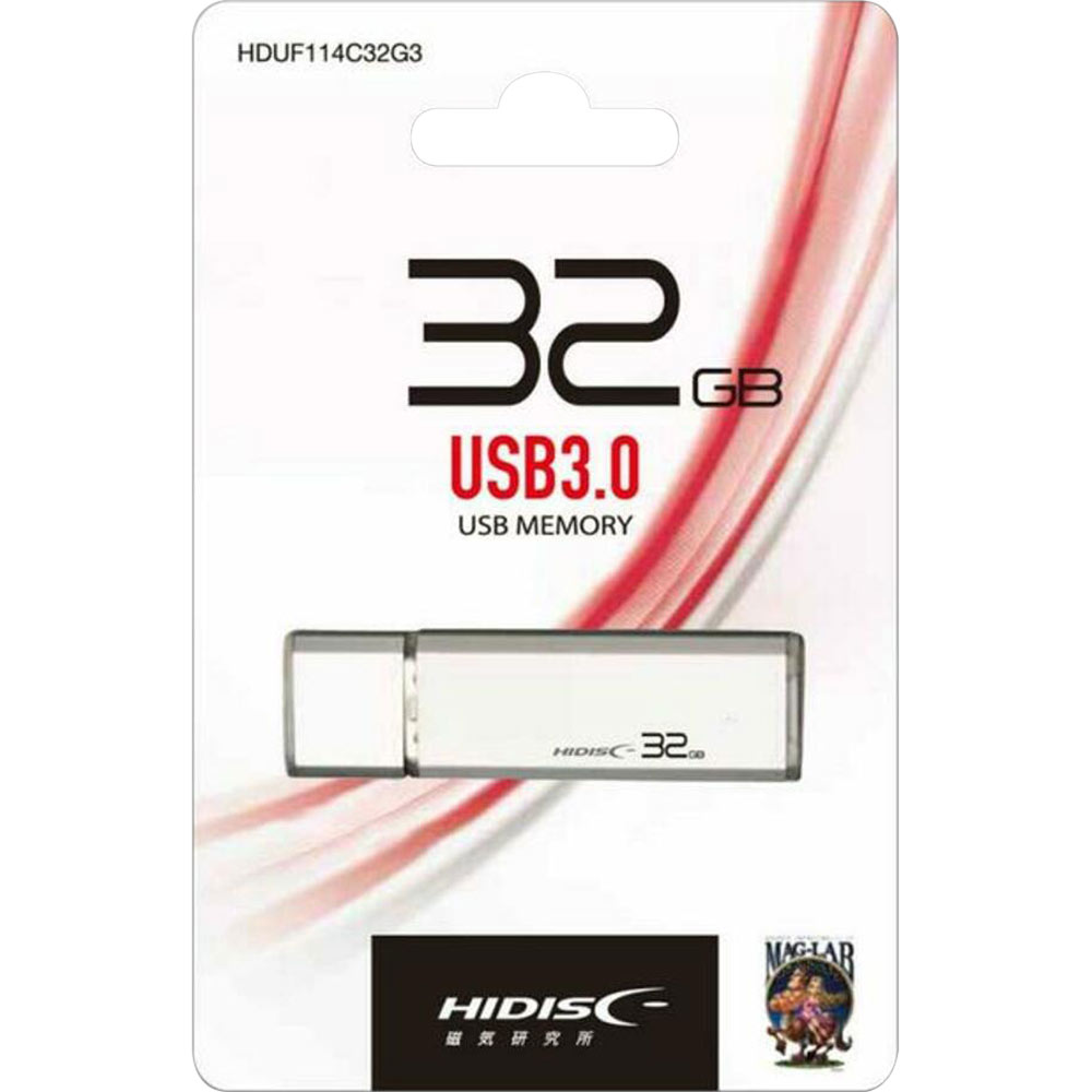 HIDISC  フラッシュドライブ  シルバー キャップ式 ＵＳＢ３．０　３２ＧＢ 磁気研究所