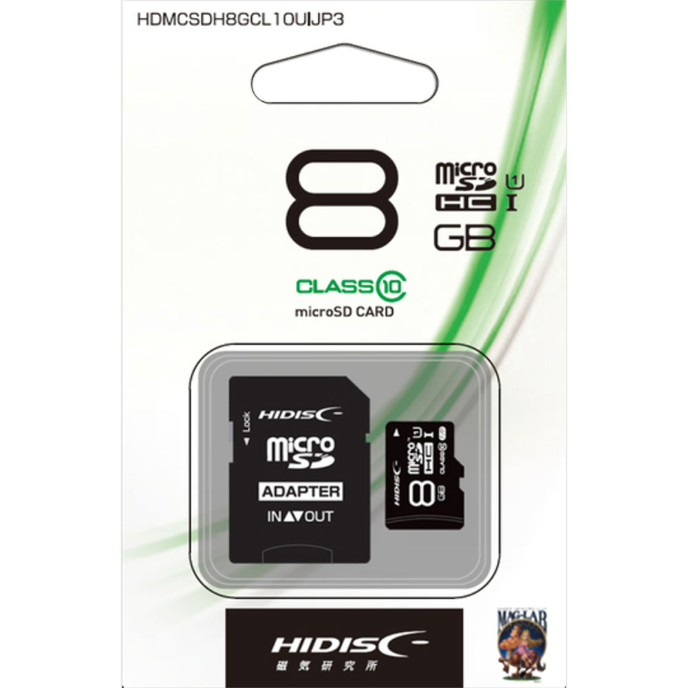 HIDISC microSDHCカード 8GB CLASS10 UHS-1 ＭｉｃｒｏＳＤＨＣ 磁気研究所