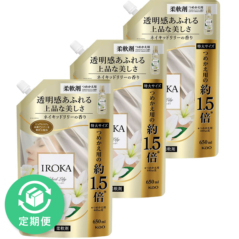 ＩＲＯＫＡ　ネイキッドリリー　スパウト ６５０ｍｌ×３ 花王