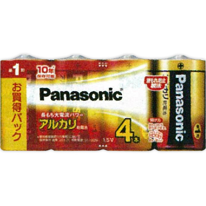 アルカリ乾電池単1形 ＬＲ２０ＸＪ／４ＳＷ パナソニック
