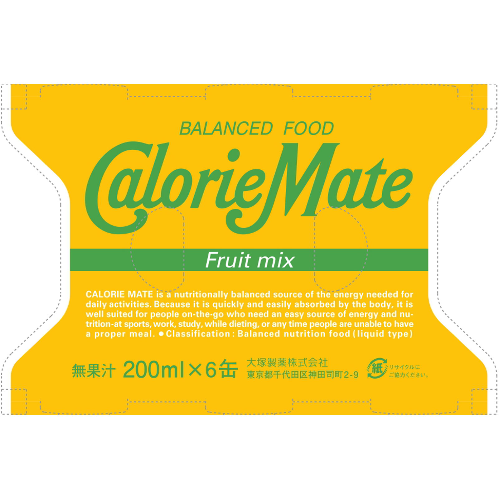 カロリーメイト リキッド フルーツミックス味 ２００ｍｌ×６ 大塚製薬