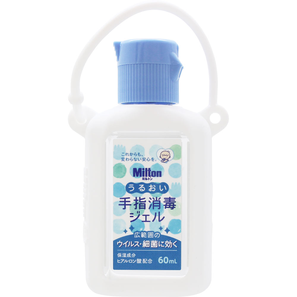 ミルトン うるおい手指消毒ジェル ホルダー付き ６０ｍｌ 杏林製薬 (指定医薬部外品)