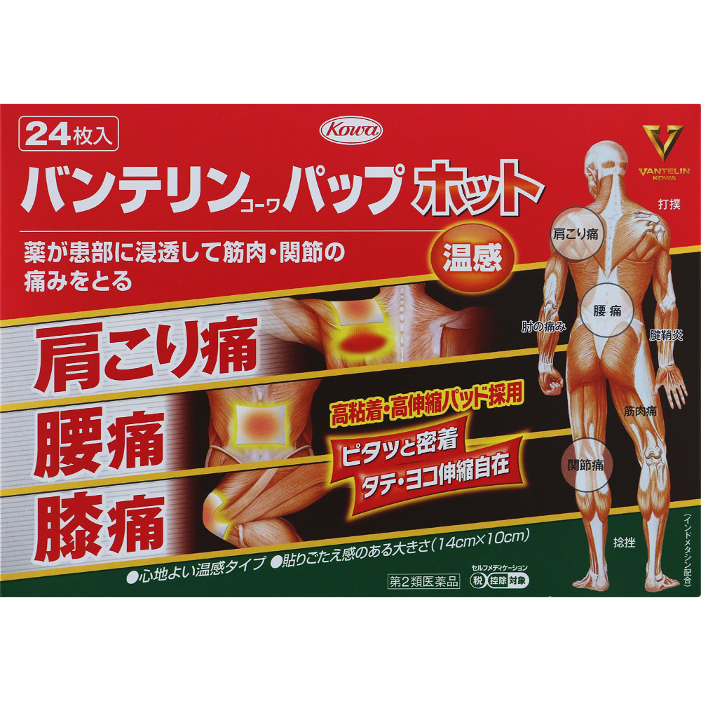 バンテリンコーワパップホット ２４枚 興和 【第2類医薬品】