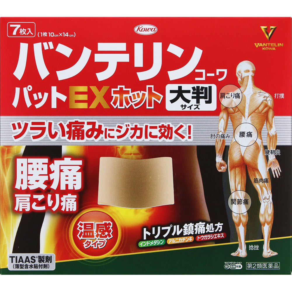 バンテリンコーワパットＥＸ ホット 大判 ７枚 興和 【第2類医薬品】