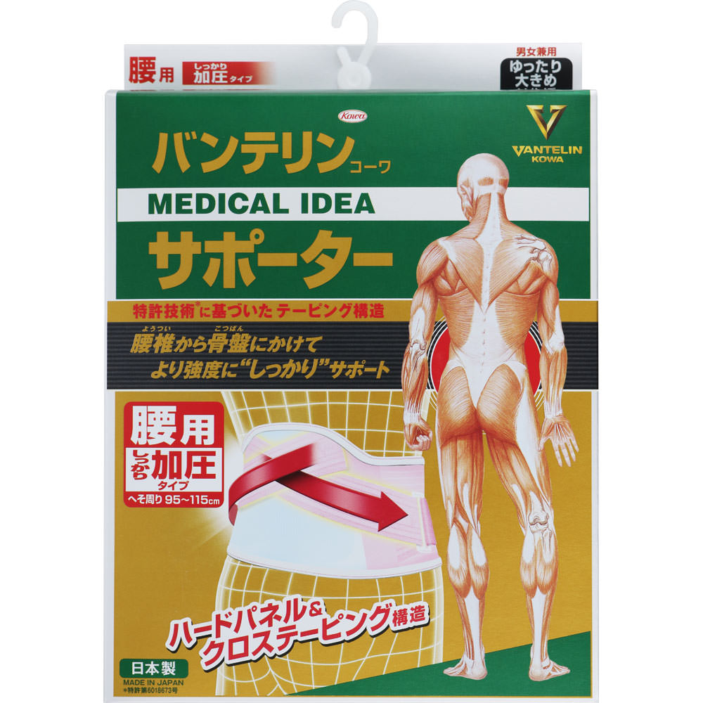 バンテリンコーワサポーター 腰用加圧タイプ ゆったり大きめ 興和ヘルスケアー