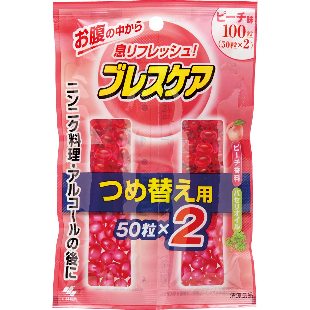 ブレスケア ピーチ つめ替え用 １００Ｔ 小林製薬