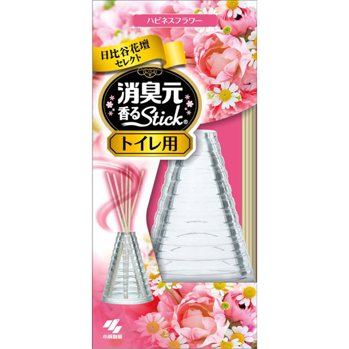 消臭元香るＳｔｉｃｋ 日比谷花壇セレクト トイレ用 ハピネスフラワー ５０ｍｌ 小林製薬