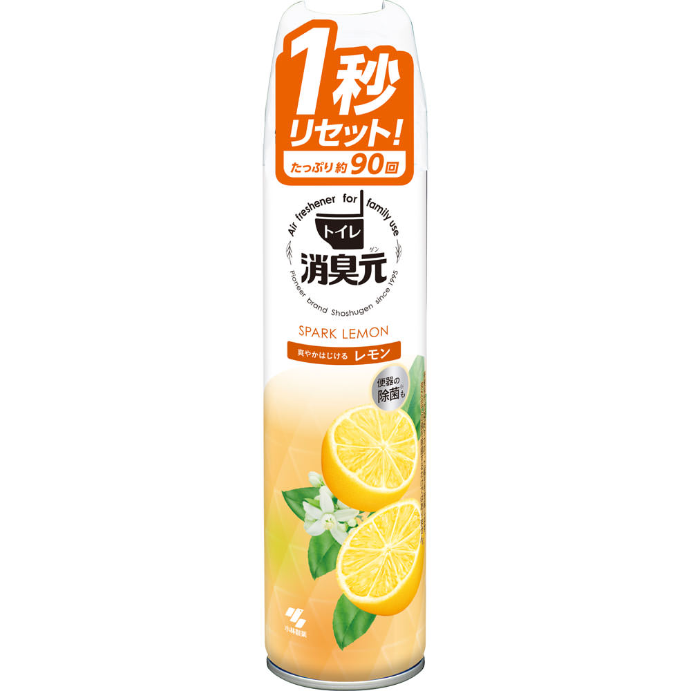 消臭元トイレ用消臭スプレー 爽やかはじけるレモン ２８０ｍｌ 小林製薬