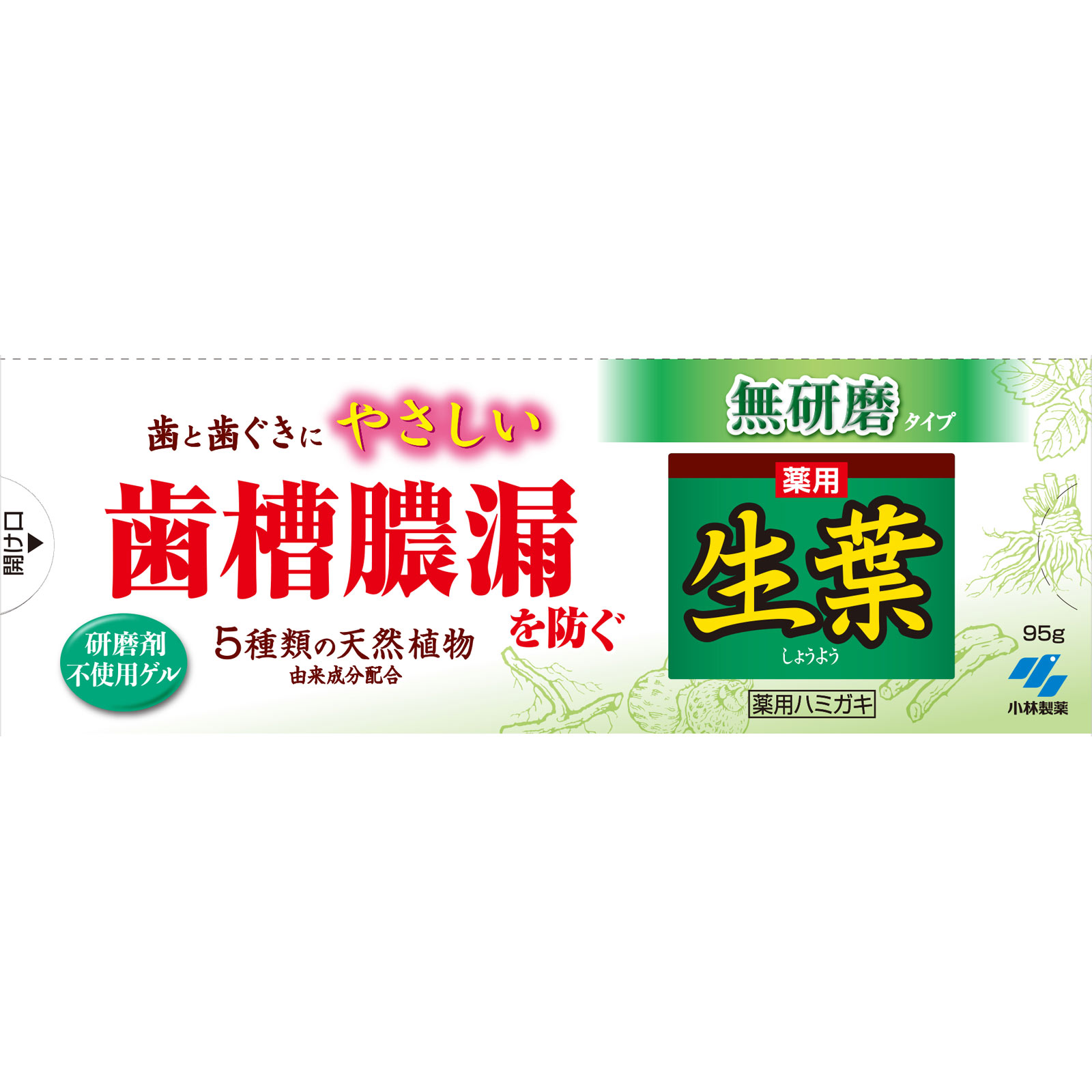 生葉無研磨タイプ ９５ｇ 小林製薬 (医薬部外品)
