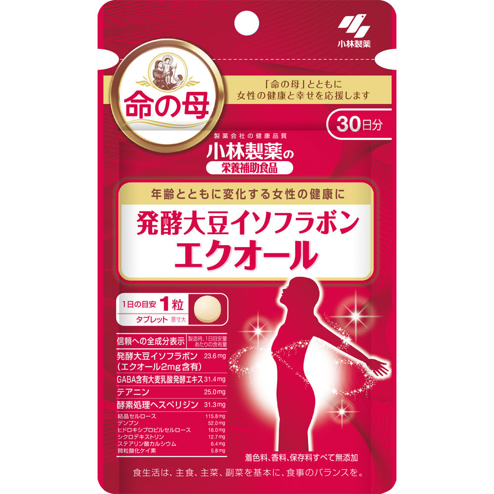 小林製薬の栄養補助食品 発酵大豆イソフラボン エクオール ３０粒 小林製薬