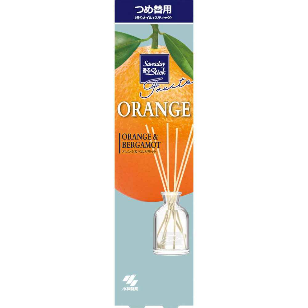 Ｓａｗａｄａｙ香るＳｔｉｃｋつめ替用フルーツ オレンジ＆ベルガモット ７０ｍｌ 小林製薬