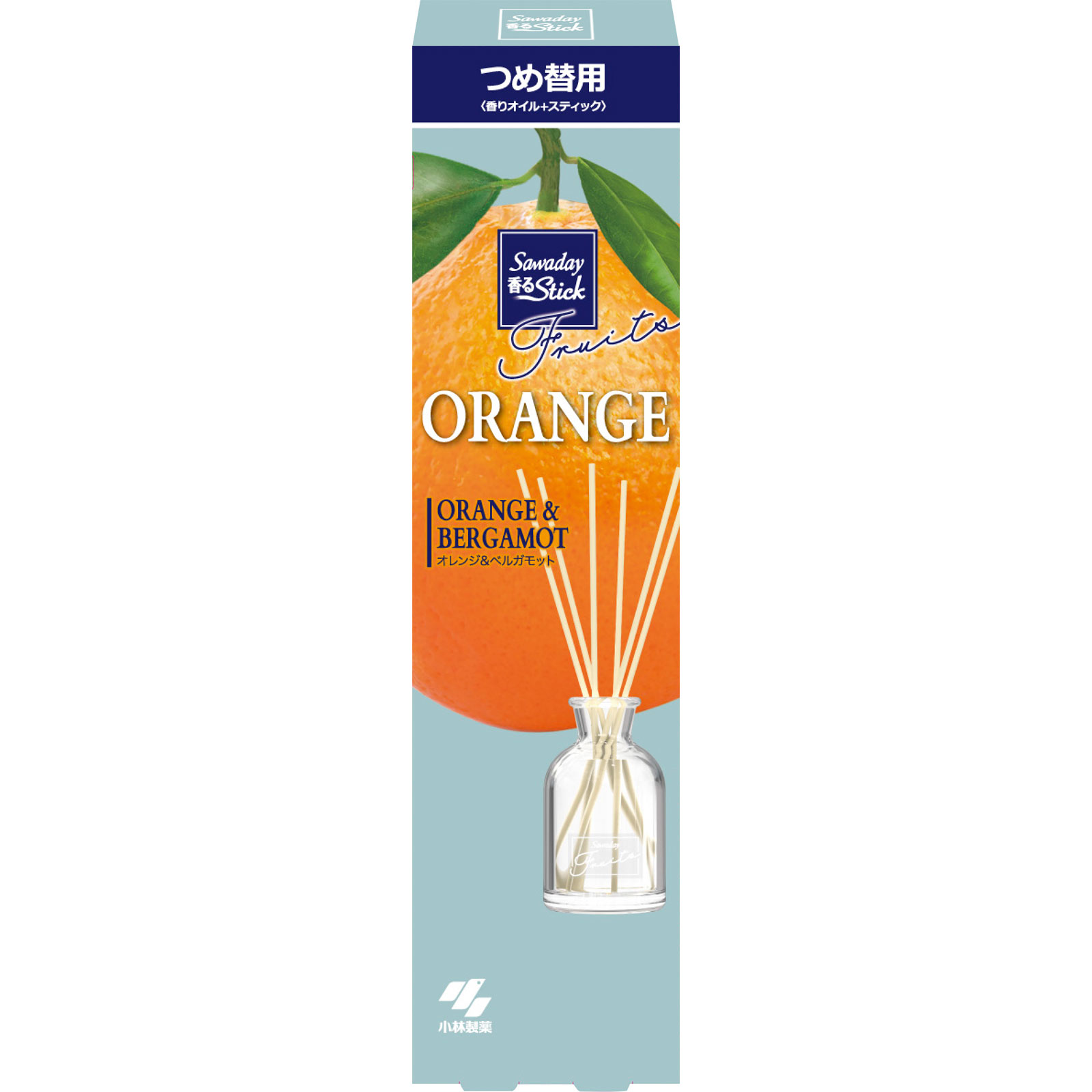 小林製薬 Ｓａｗａｄａｙ香るＳｔｉｃｋつめ替用フルーツ オレンジ＆ベルガモット ７０ｍｌ