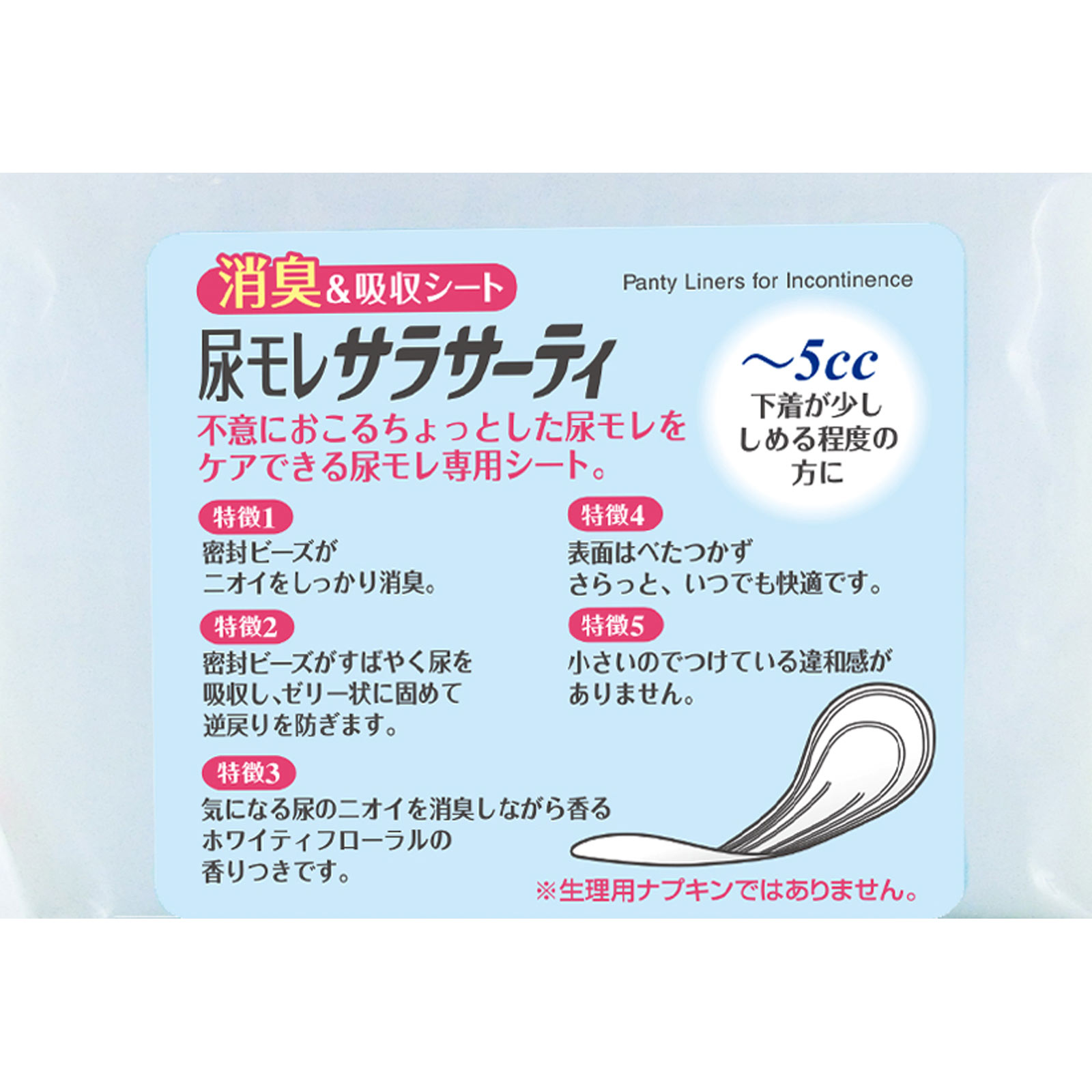 尿モレサラサーティ 消臭＆吸収シート 微量タイプ ３０枚 小林製薬