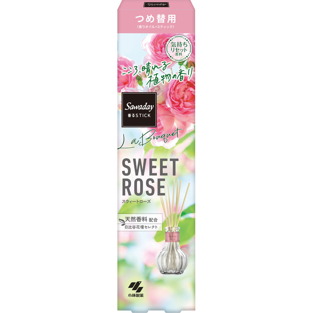 Ｓａｗａｄａｙ香るＳｔｉｃｋＬａＢｏｕｑｕｅｔつめ替用　スウィートローズ ７０ｍｌ 小林製薬