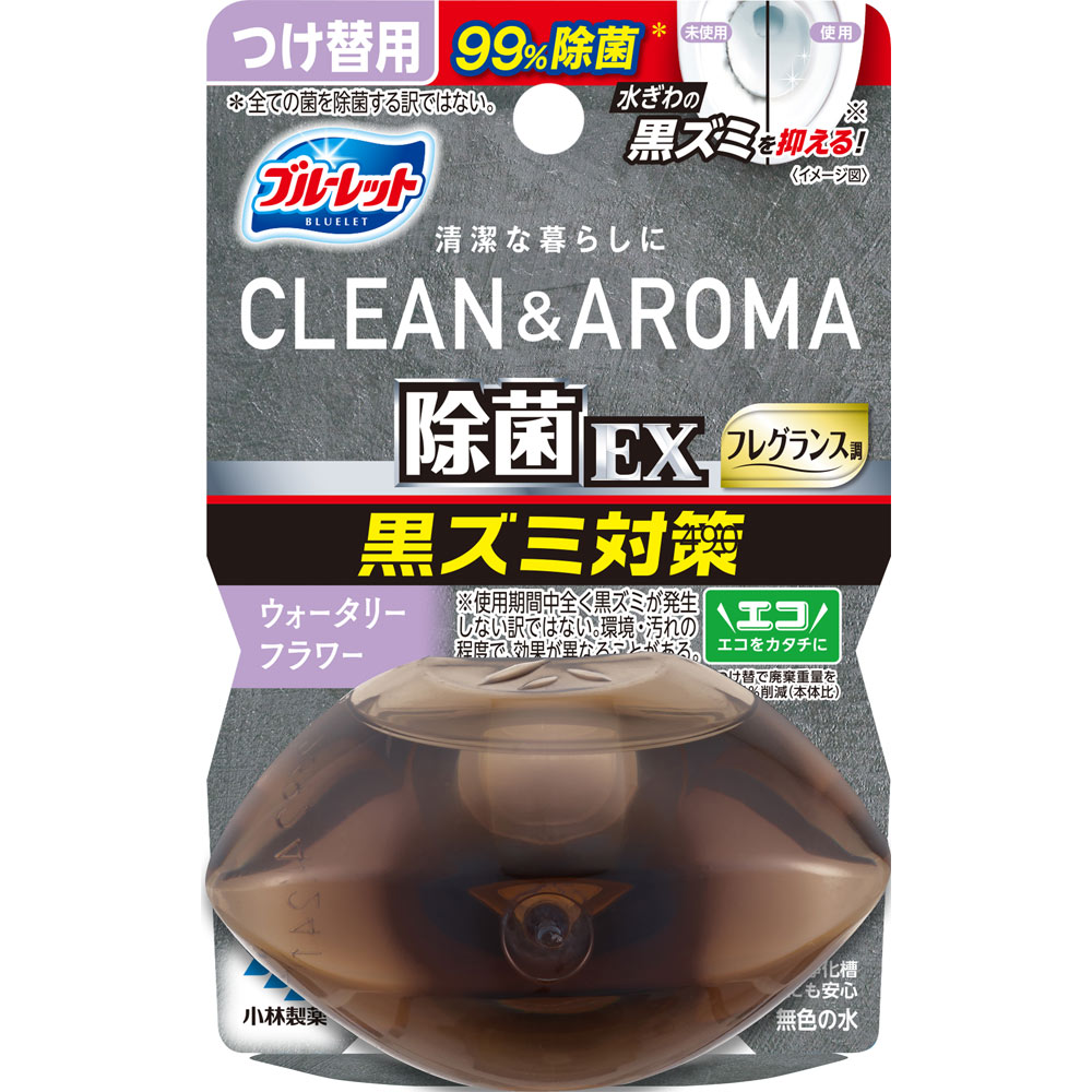 液体ブルーレットおくだけ除菌EXフレグランスつけ替用　クリーン＆アロマウォータリーフラワー ６７ｍｌ 小林製薬