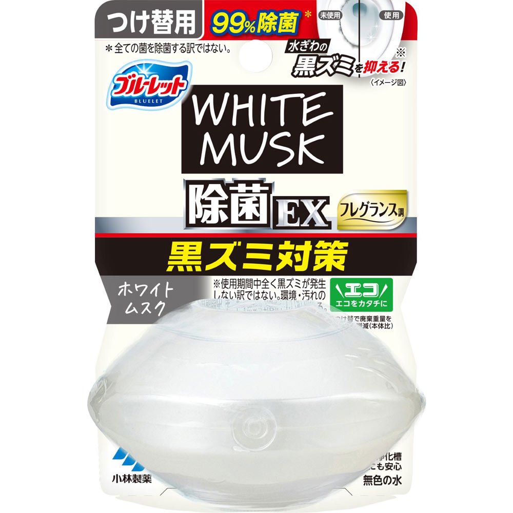 液体ブルーレットおくだけ除菌ＥＸフレグランスつけ替　ホワイトムスク ６７ｍｌ 小林製薬