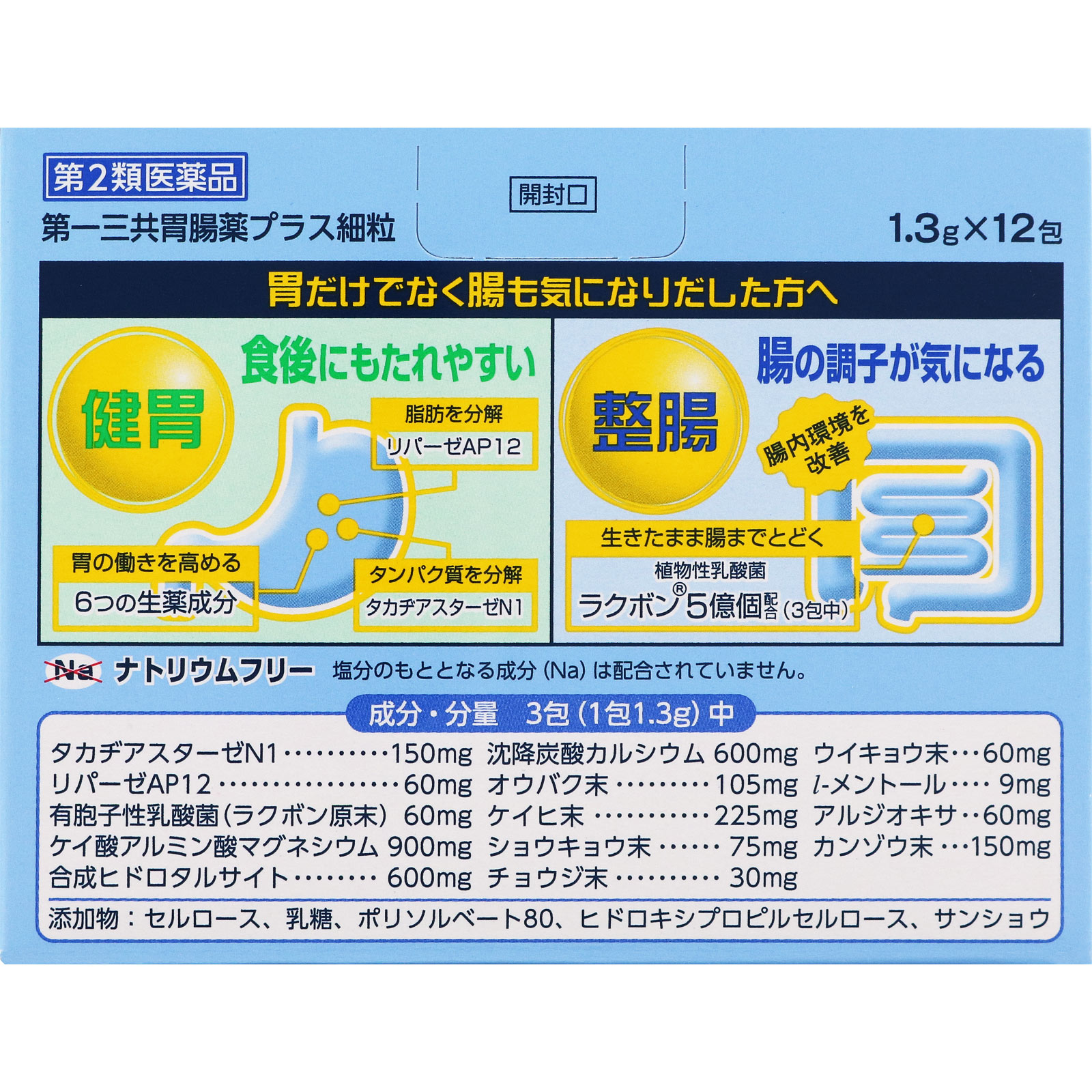 第一三共胃腸薬プラス 細粒 12包 第一三共ヘルスケア 【第2類医薬品】