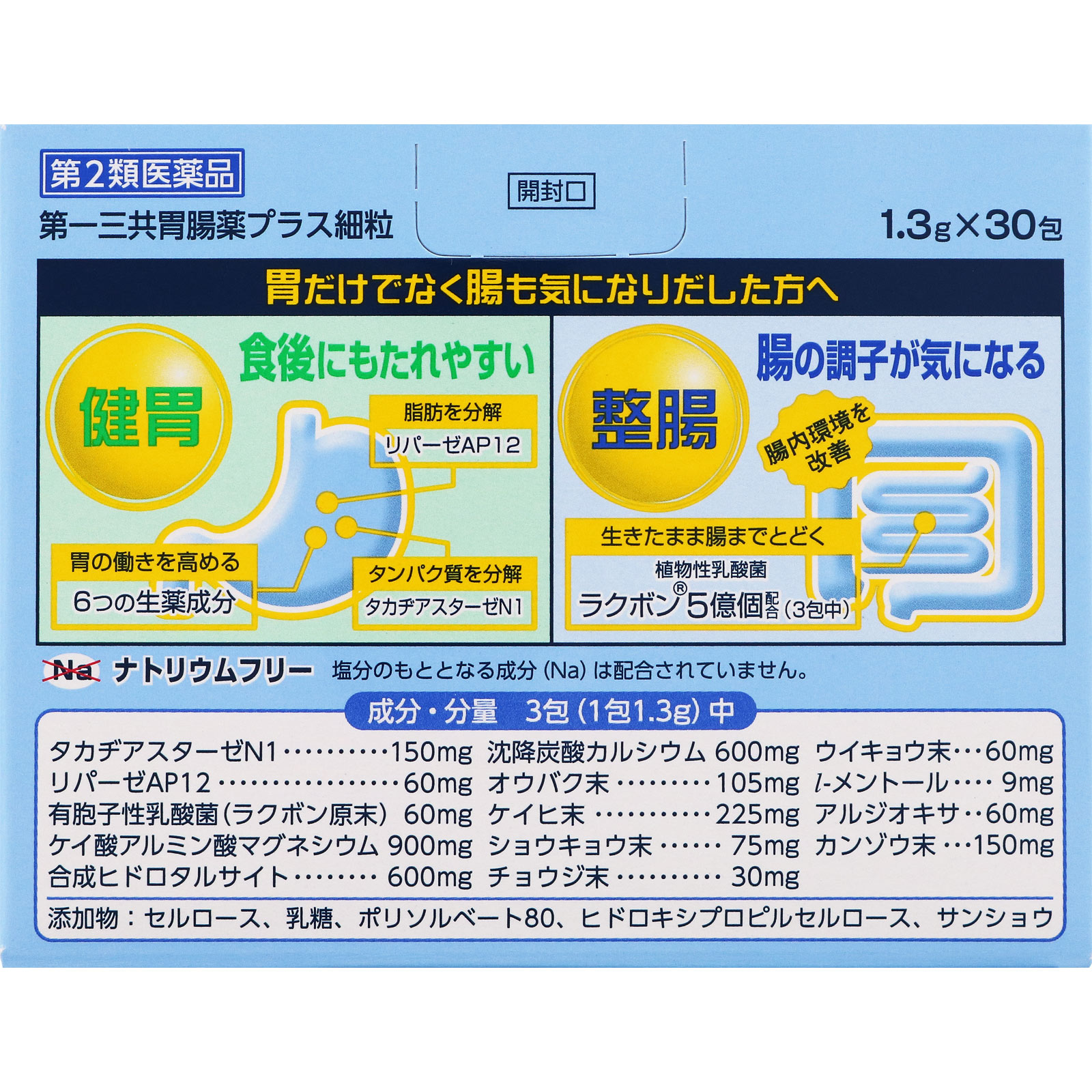 第一三共胃腸薬プラス 細粒 ３０包 第一三共ヘルスケア 【第2類医薬品】