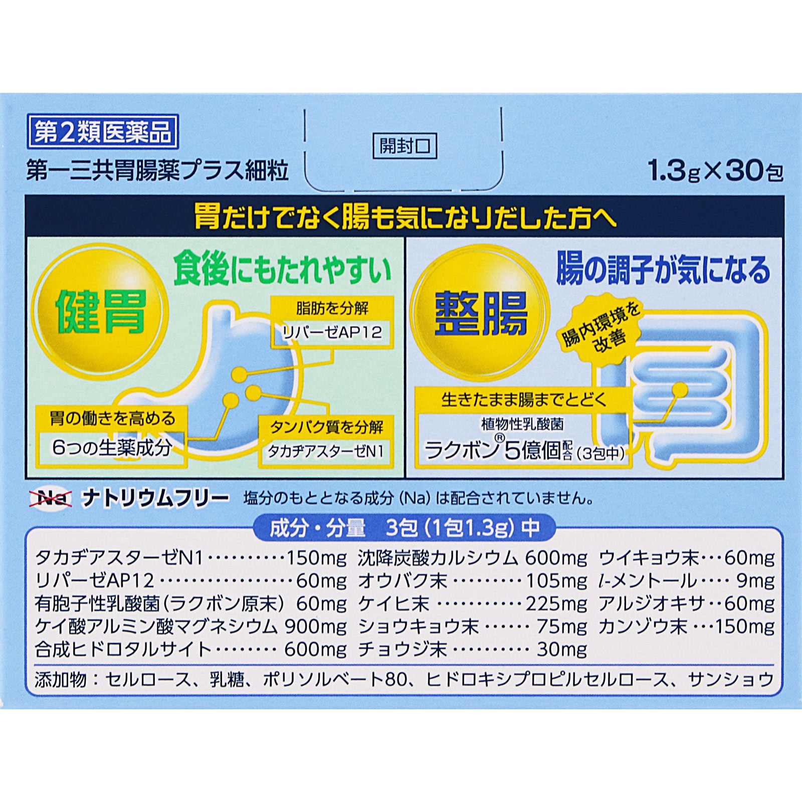 第一三共胃腸薬プラス 細粒 ３０包 第一三共ヘルスケア 【第2類医薬品】
