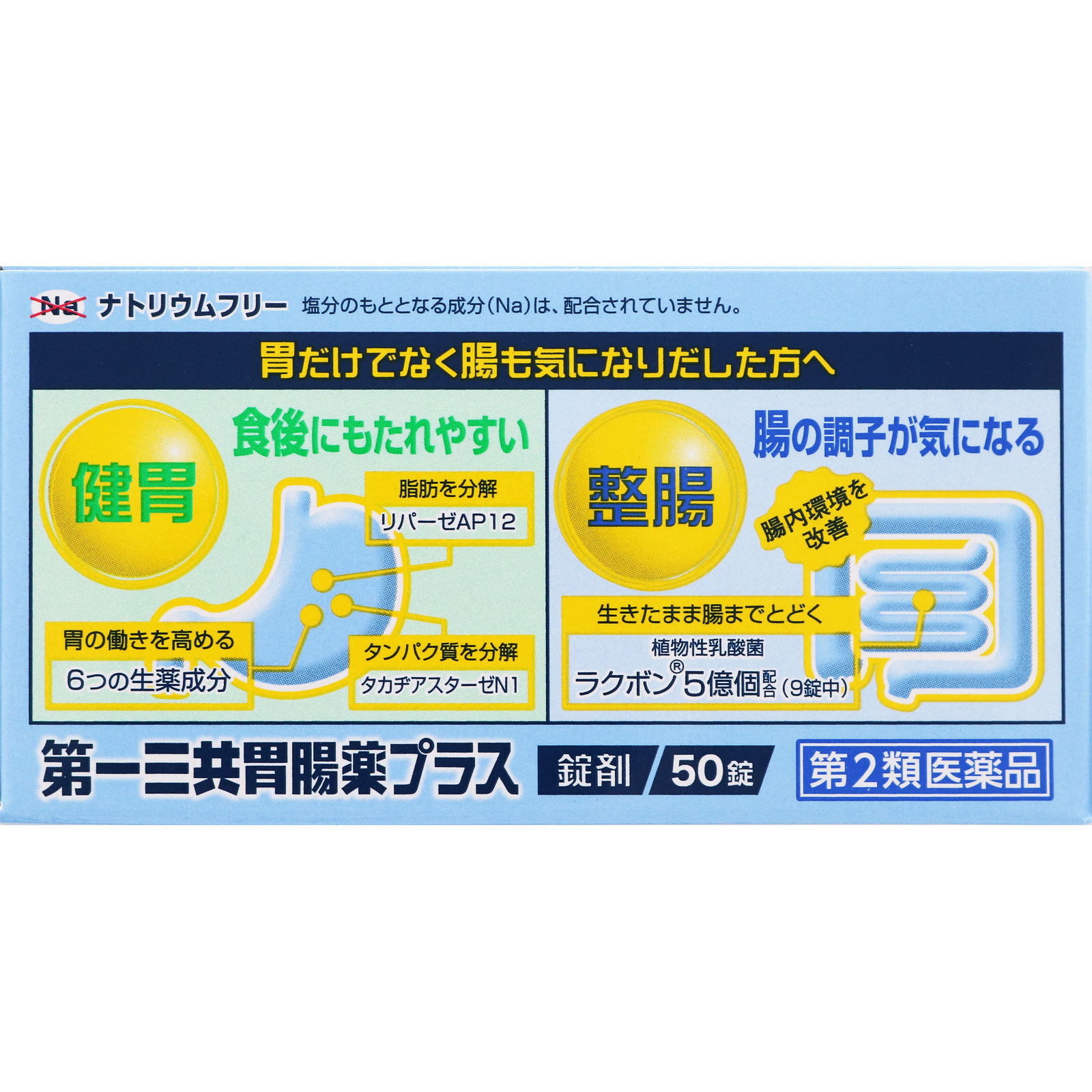 第一三共胃腸薬プラス 錠剤 ５０錠 第一三共ヘルスケア 【第2類医薬品】