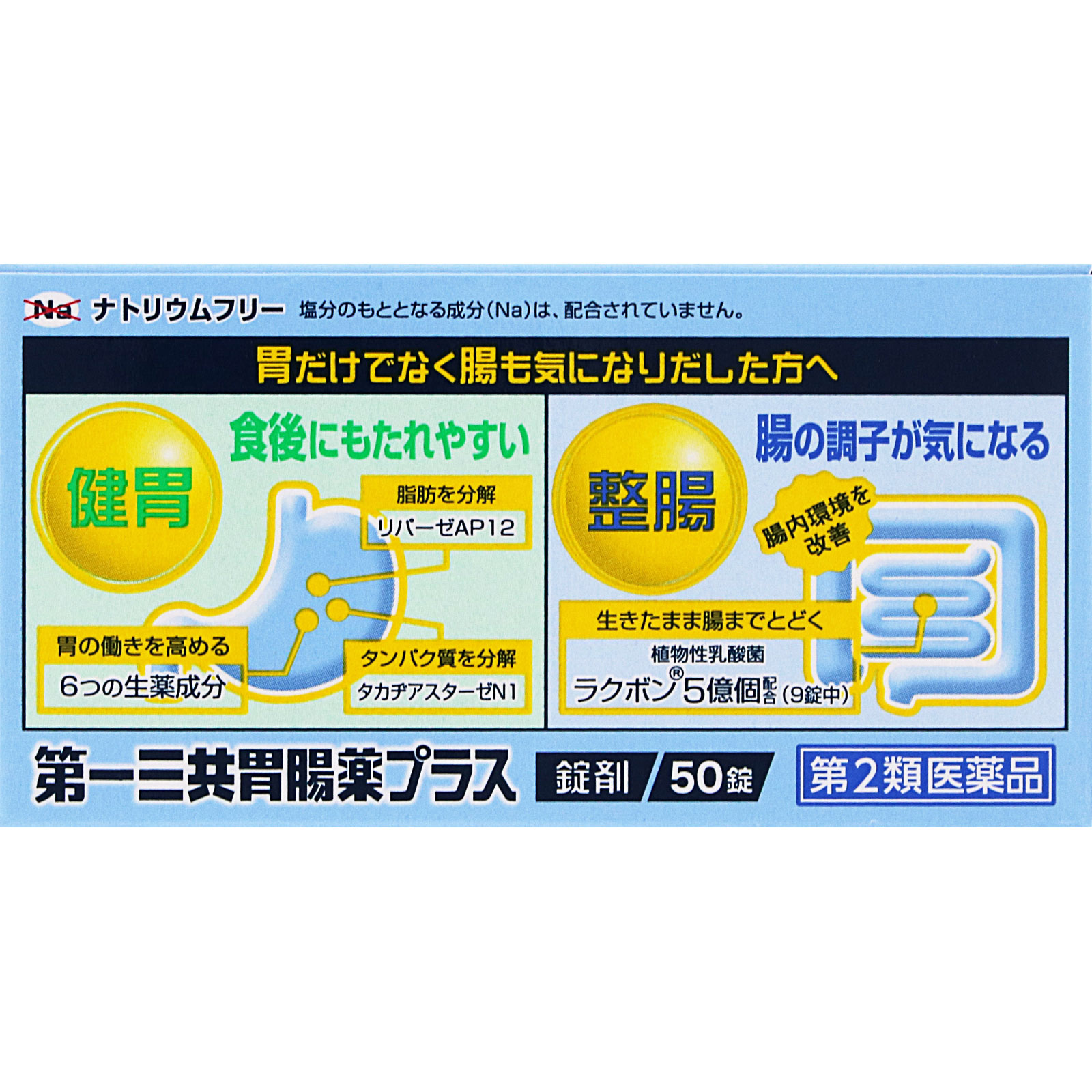 第一三共胃腸薬プラス 錠剤 ５０錠 第一三共ヘルスケア 【第2類医薬品】