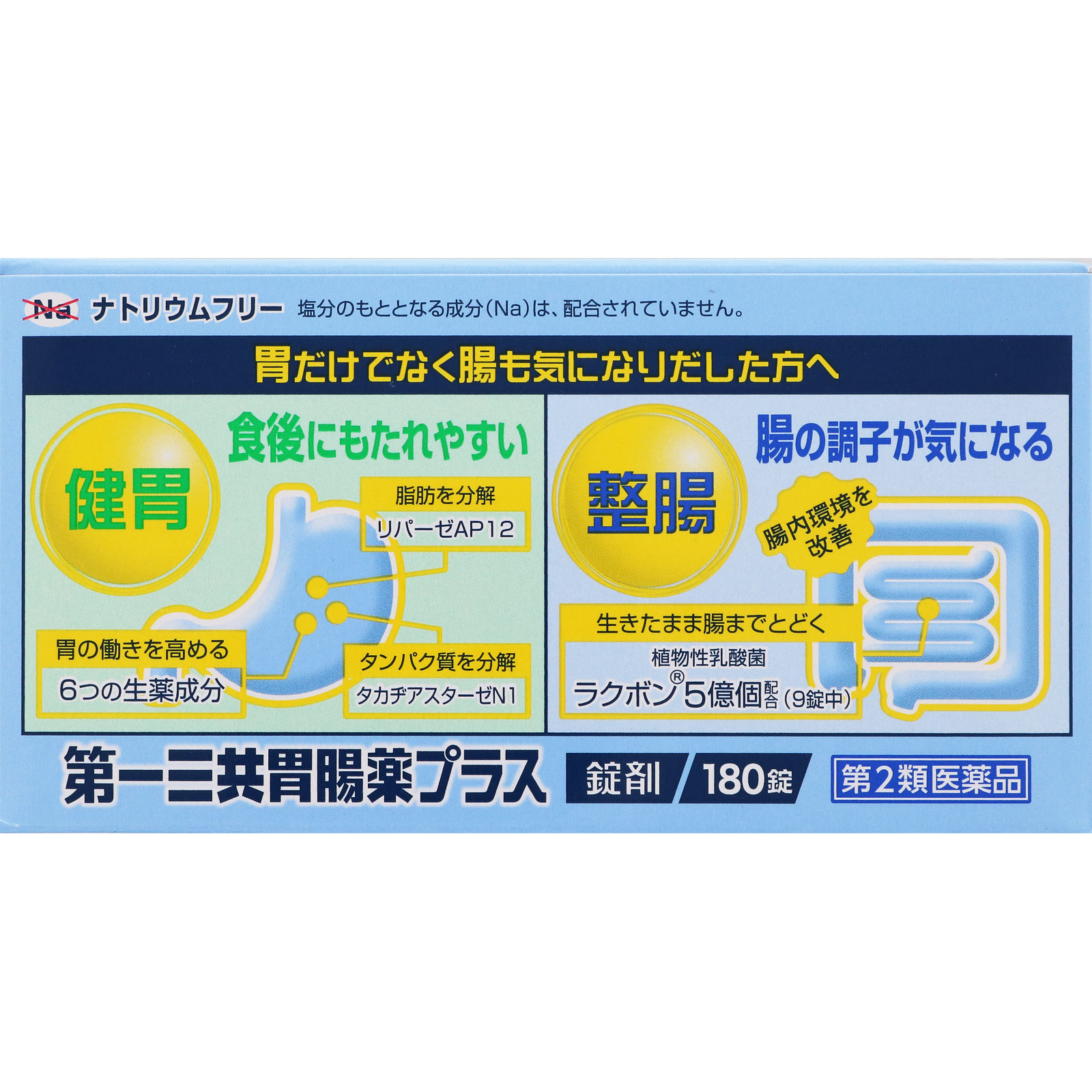 第一三共胃腸薬プラス 錠剤 １８０錠 第一三共ヘルスケア 【第2類医薬品】