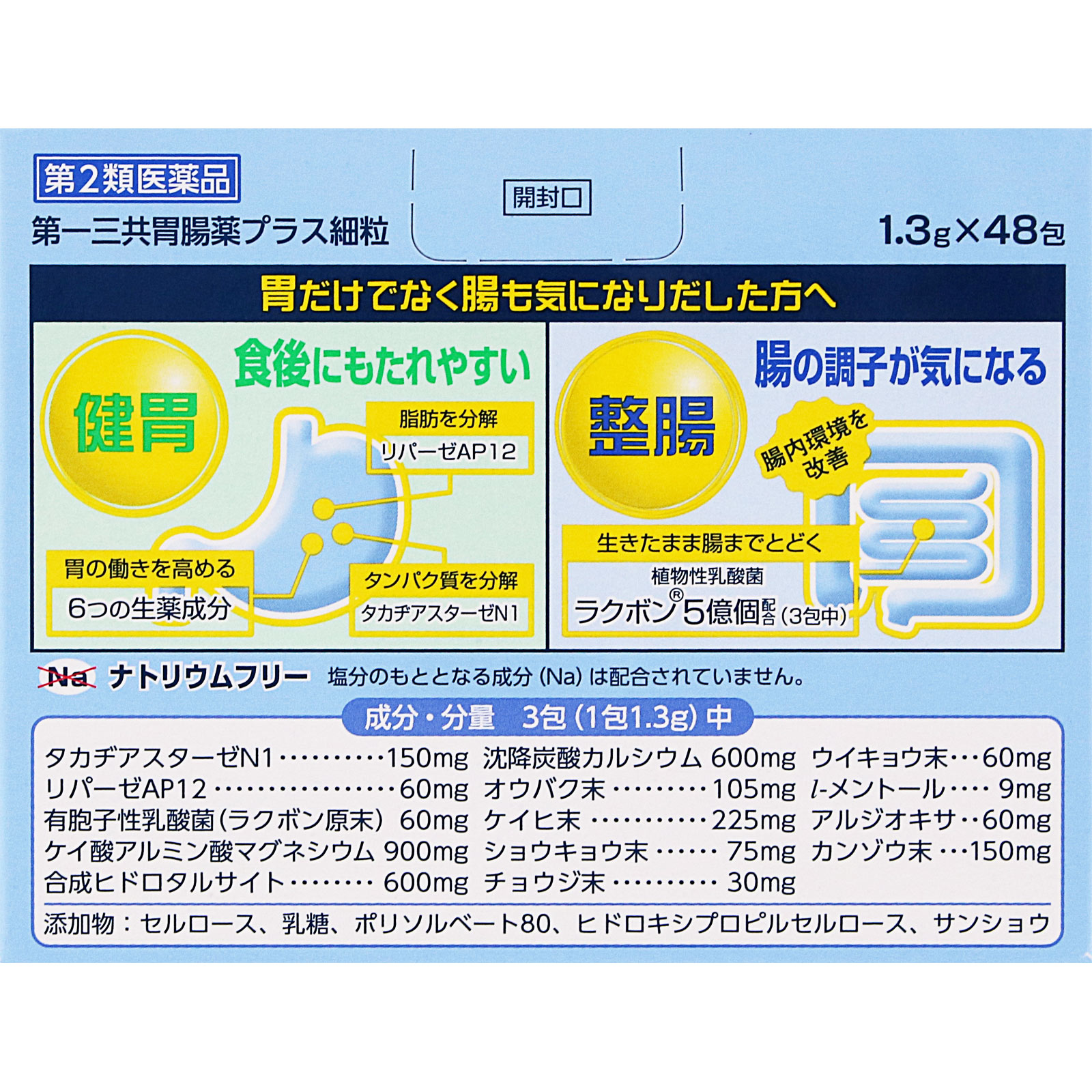 第一三共胃腸薬プラス 細粒 ４８包 第一三共ヘルスケア 【第2類医薬品】