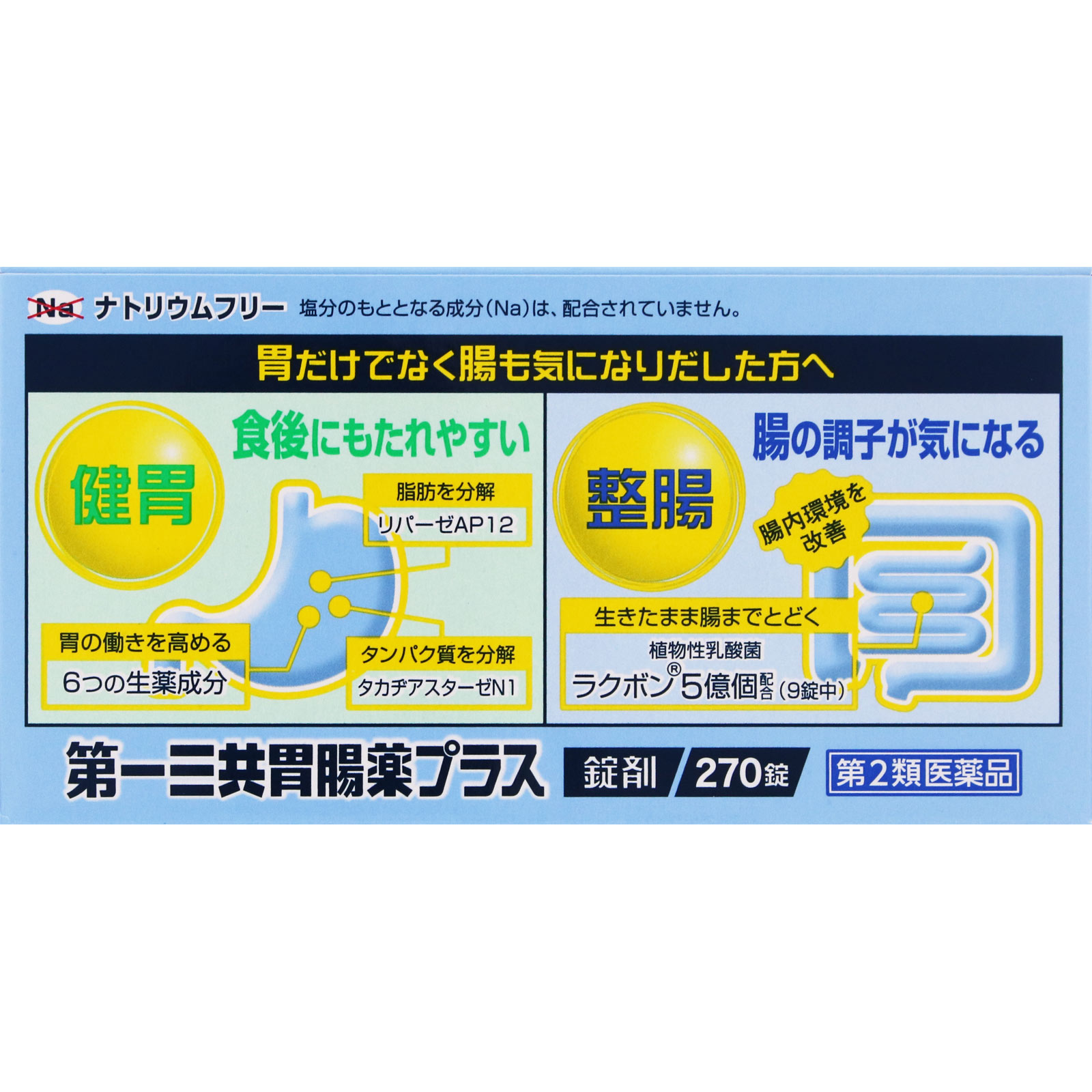 第一三共胃腸薬プラス錠剤 ２７０錠 第一三共ヘルスケア 【第2類医薬品】