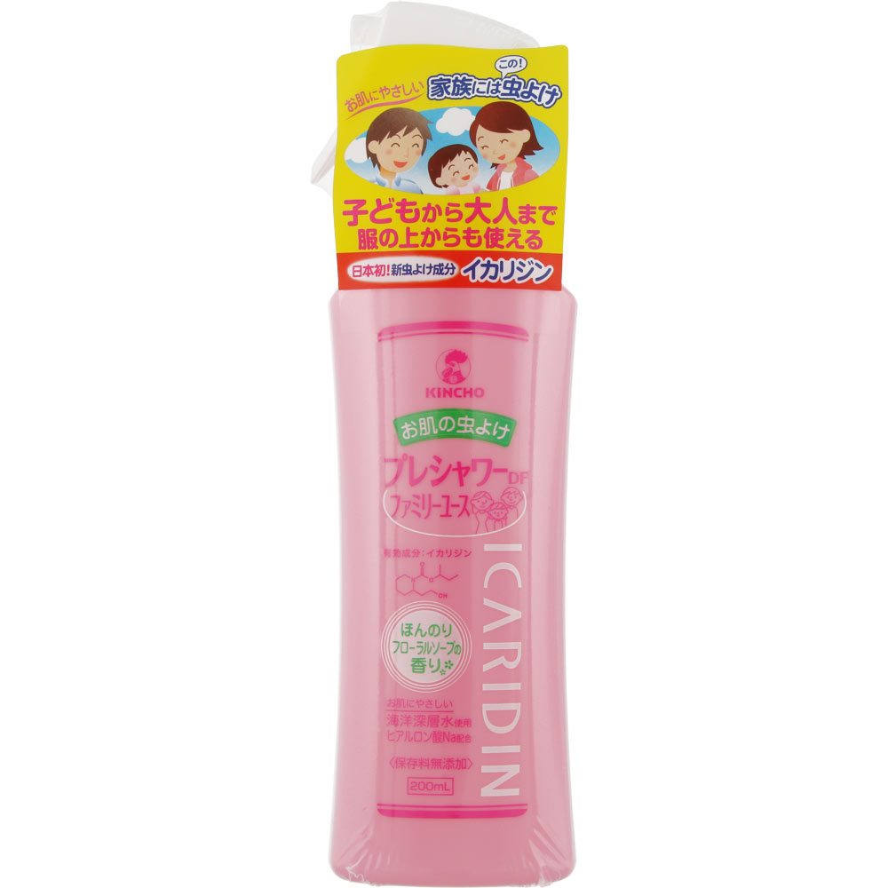 プレシャワー  お肌の虫除けスプレー ＤＦ（ディートフリー）  ファミリーユース フローラルソープの香り ２００ｍｌ 大日本除蟲菊 (医薬部外品)