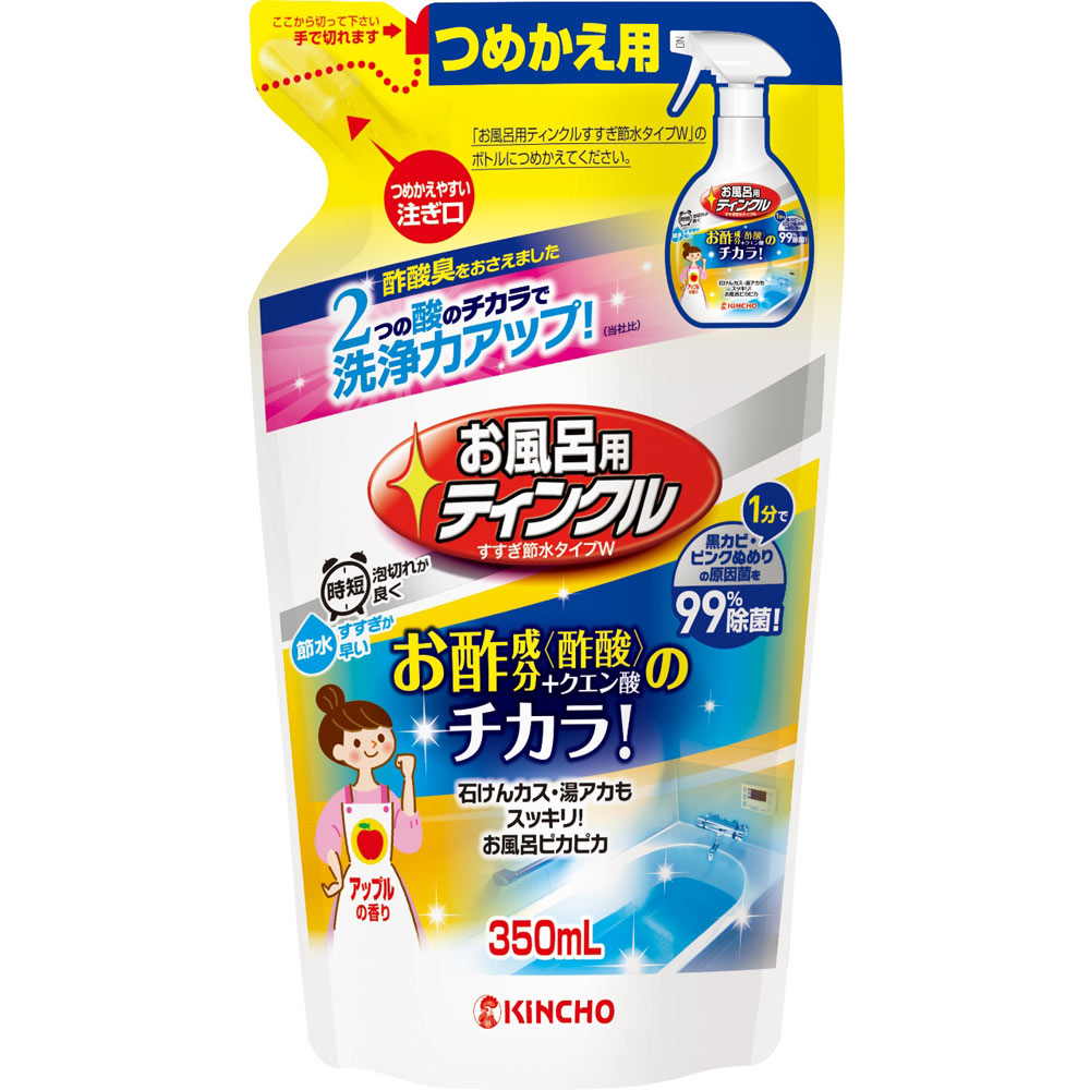 お風呂用ティンクル 浴室・浴槽洗剤 水垢落とし 詰め替え ３５０ｍｌ 大日本除蟲菊