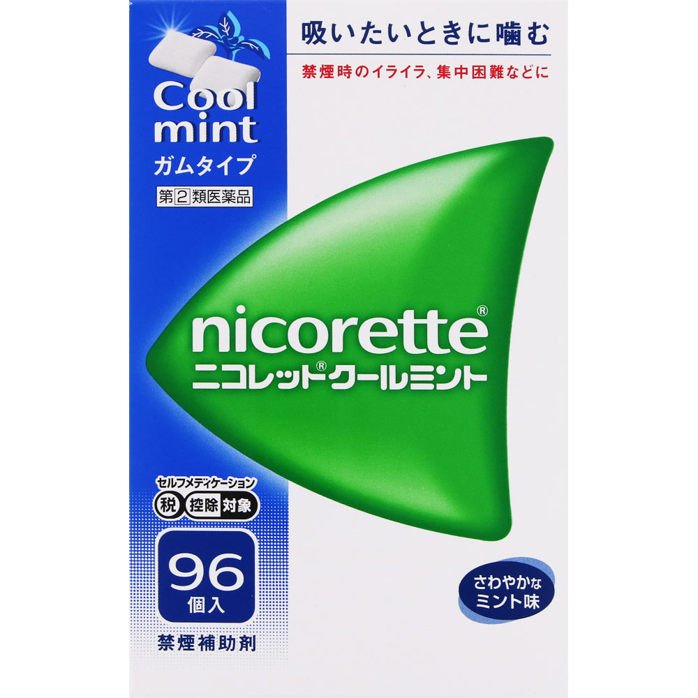 ニコレットクールミント ９６個 アリナミン製薬 【指定第2類医薬品】