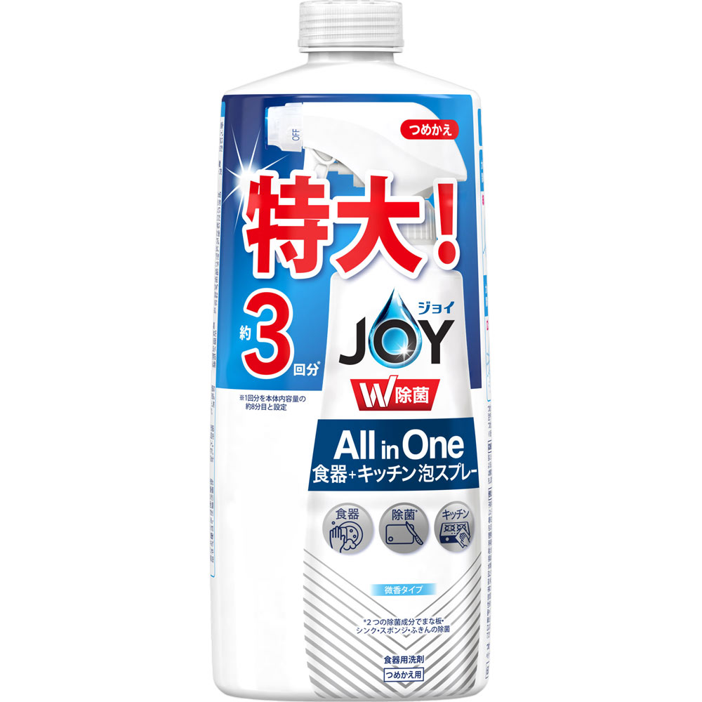 ジョイ　除菌ジョイミラクル泡スプレー微香　詰替３回分 ６３０ｍＬ Ｐ＆Ｇジャパン