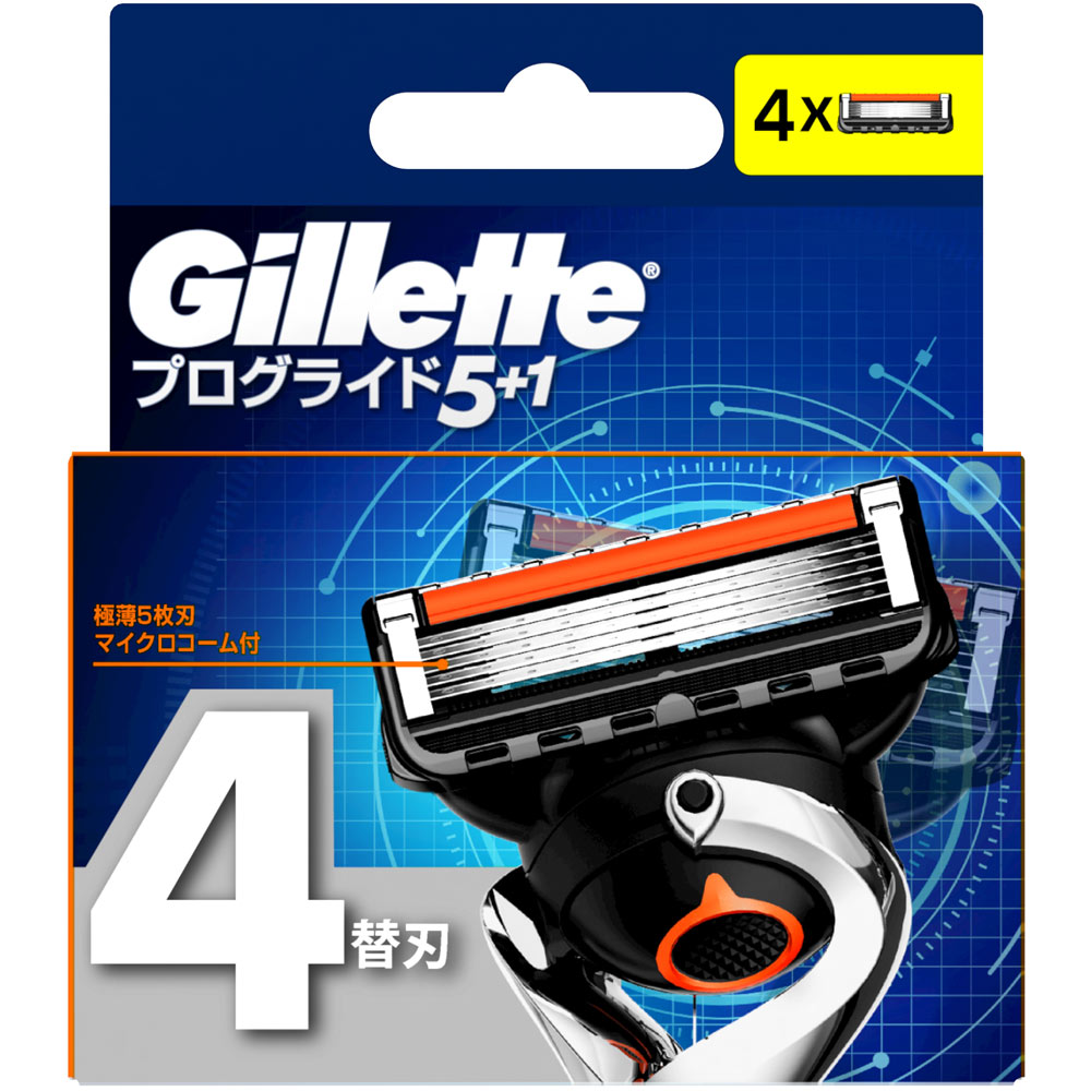 ジレットプログライド5＋1×4個 ジレット プログライド5+1 替刃 4個入り 5個セット 正規品 ジレット