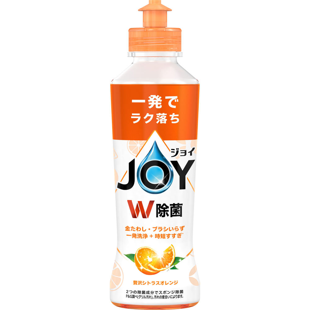 ジョイ Ｗ除菌 食器用洗剤 オレンジ 本体 １７０ｍｌ Ｐ＆Ｇジャパン