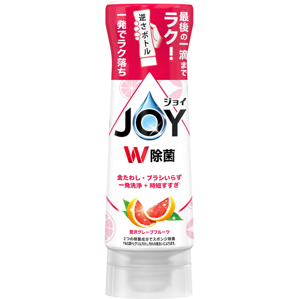 ジョイ Ｗ除菌 食器用洗剤 逆さボトル ピンクグレープフルーツ 本体 ２９０ｍｌ Ｐ＆Ｇジャパン