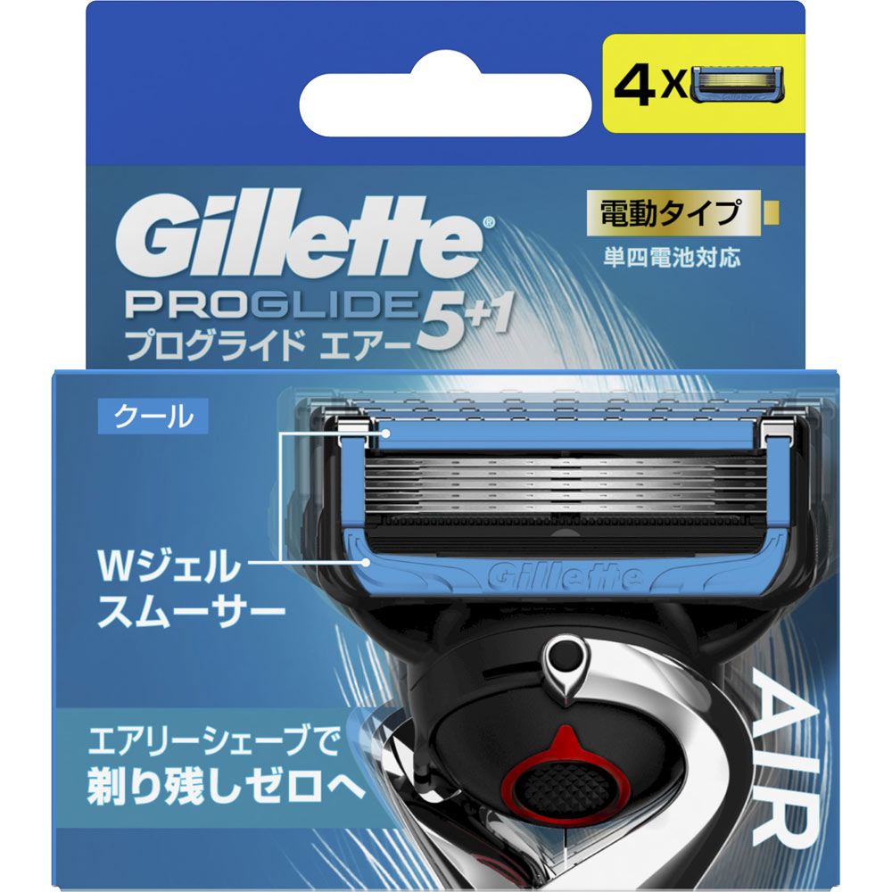 ジレット プログライド エアー 電動タイプ 髭剃り カミソリ 男性 替刃４個 Ｐ＆Ｇジャパン