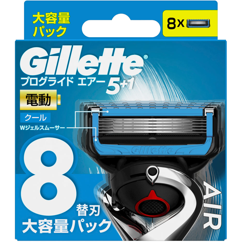 ジレット プログライド エアー 電動タイプ 髭剃り カミソリ 男性 替刃８個 Ｐ＆Ｇジャパン