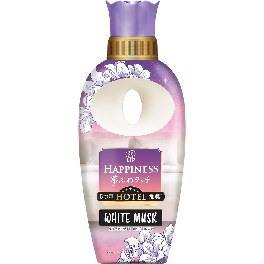 レノア ハピネス 夢ふわタッチ 柔軟剤 リラックスナイト ホワイトムスク 本体 ４５０ｍＬ Ｐ＆Ｇジャパン