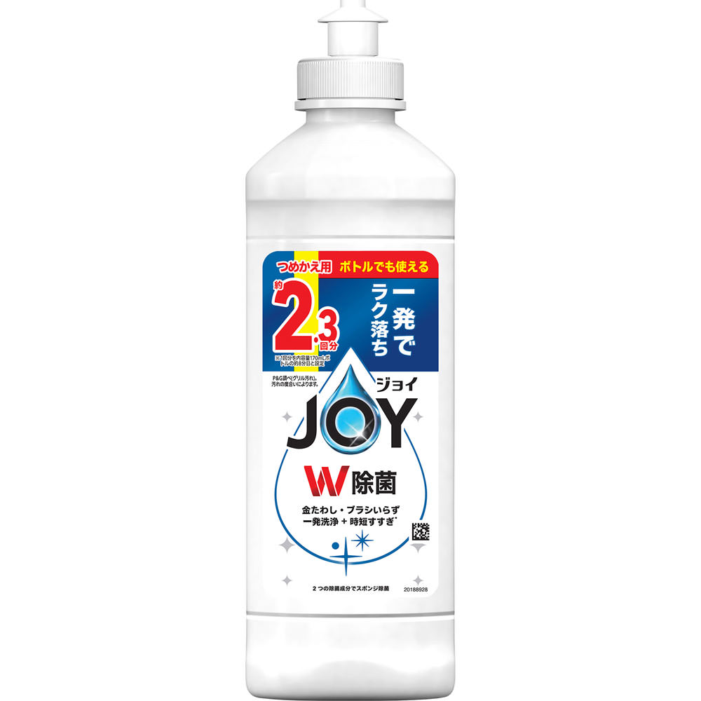 ジョイ W除菌 食器用洗剤 さわやか微香 キャップ付き詰め替え ３００ｍＬ Ｐ＆Ｇジャパン