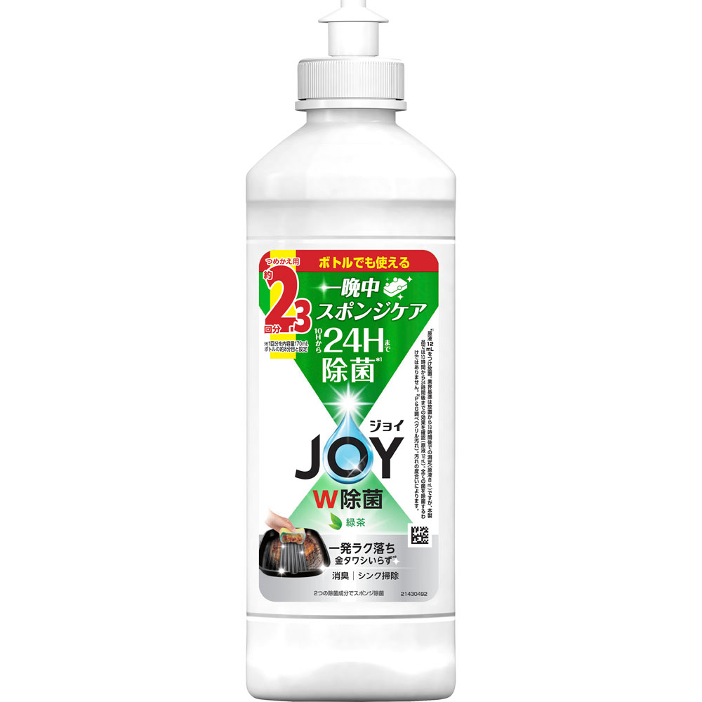 ジョイ W除菌 食器用洗剤 緑茶 キャップ付き詰め替え ３００ｍＬ Ｐ＆Ｇジャパン