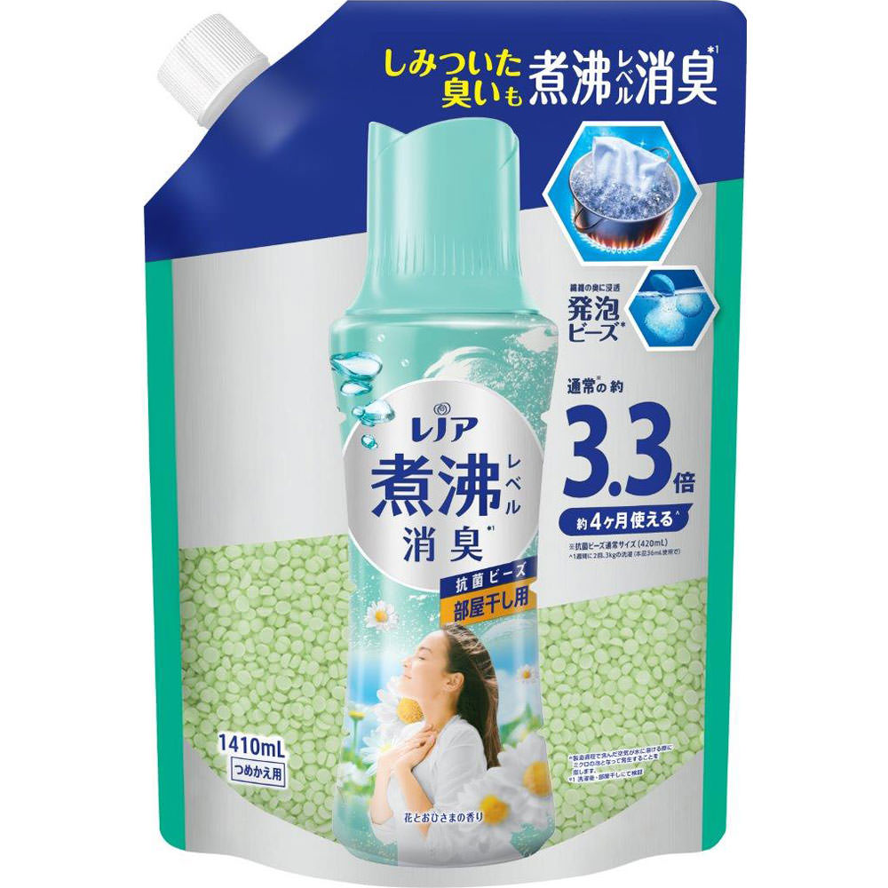 レノア煮沸レベル消臭抗菌ビーズ部屋干し 花とおひさまの香りつめかえ用超特大 １４１０ｍｌ Ｐ＆Ｇジャパン