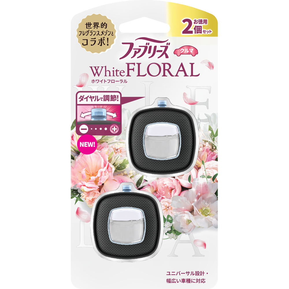 ファブリーズ 消臭芳香剤 車用 イージークリップ ホワイトフローラル ２．４ｍｌ×２ Ｐ＆Ｇジャパン