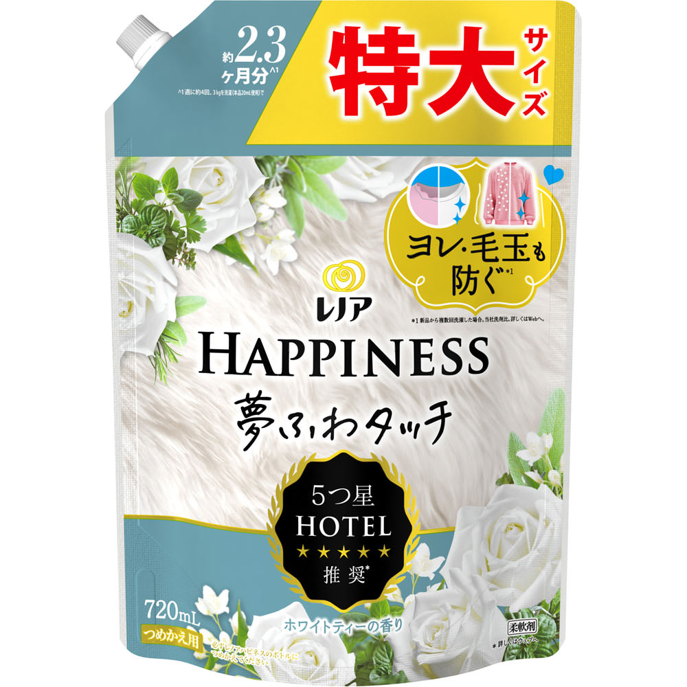 レノア　ハピネス　夢ふわタッチ　柔軟剤　ホワイトティー ７２０ｍＬ Ｐ＆Ｇジャパン