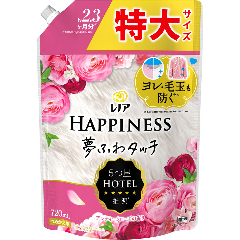 レノア　ハピネス　夢ふわタッチ　柔軟剤　アンティークローズ ７２０ｍＬ Ｐ＆Ｇジャパン