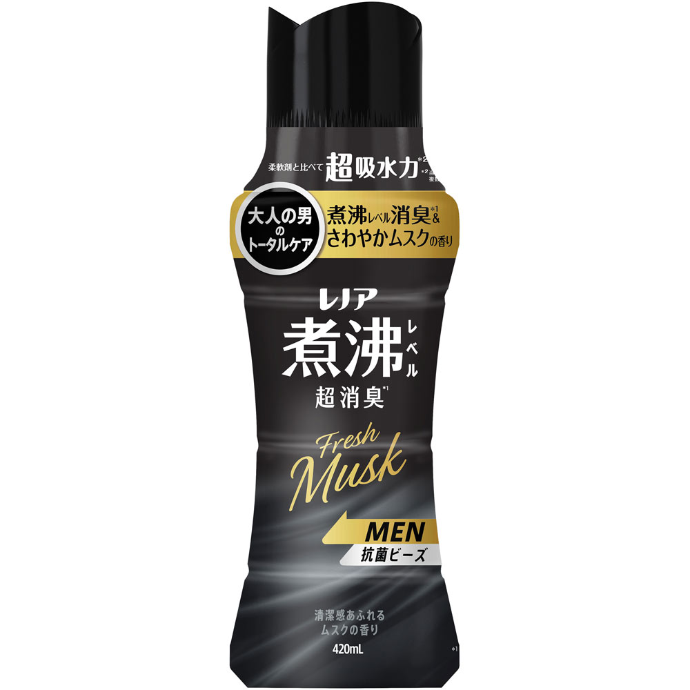 レノア 煮沸レベル超消臭 抗菌ビーズ MEN Fresh Musk 清潔感あふれるムスクの香り 本体 420mL P&Gジャパン