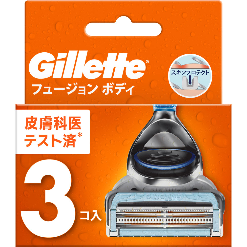 ジレット フュージョン ボディ カミソリ 男性 替刃３個入 Ｐ＆Ｇジャパン