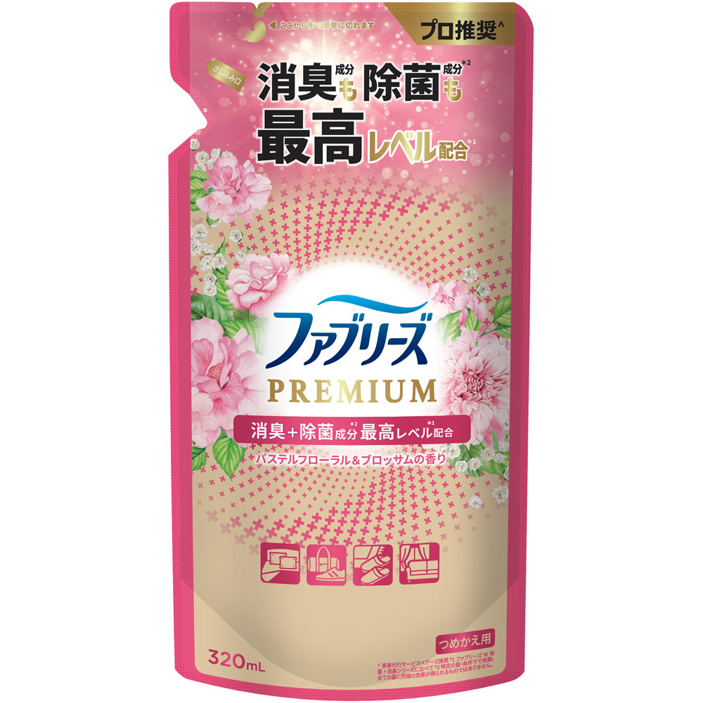 ファブリーズＷ除菌＋消臭　プレミアム　パステルフローラルアンドブロッサムの香り　つめかえ ３２０ｍＬ Ｐ＆Ｇジャパン
